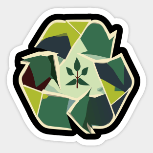 recycled materials Sticker